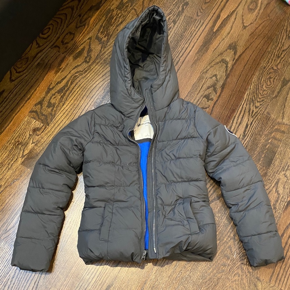 Abercrombie kids lined puffer coat size small